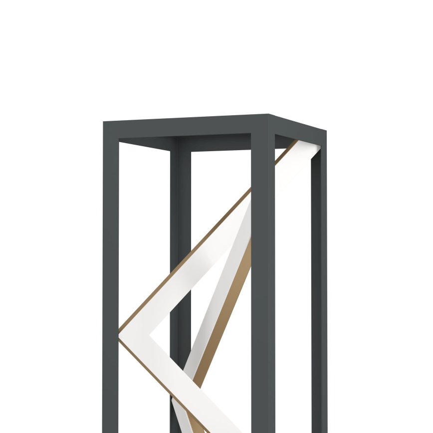 Lampadar LED dimabil Eglo LED/23W/230V 2700-6500K negru/auriu + telecomandă