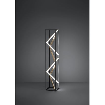 Lampadar LED dimabil Eglo LED/23W/230V 2700-6500K negru/auriu + telecomandă