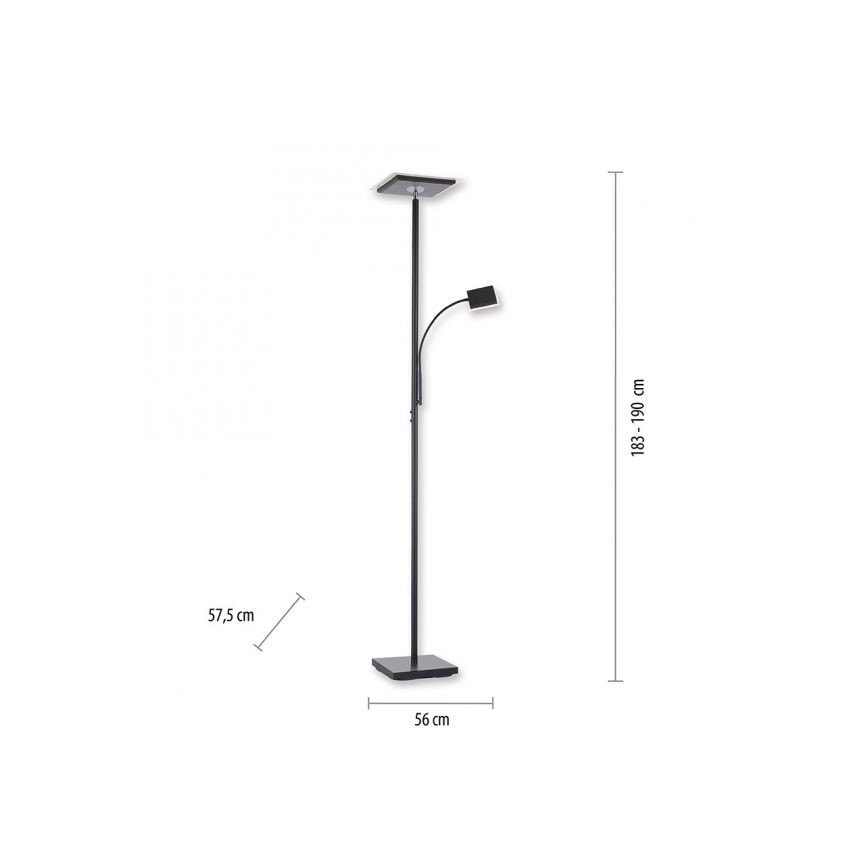 Lampadar LED dimabil HANS LED/21,5W/230V + LED/4W Leuchten Direkt 11710-18