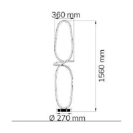 Lampadar LED dimabil MADISON LED/51,5W/230V 2700-5500K Wofi 11555 + telecomandă