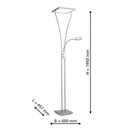 Lampadar LED dimabil MARIAN LED/25W/230V + LED/3,6W Leuchten Direkt 11722-55