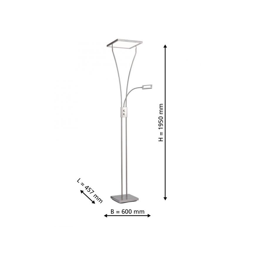 Lampadar LED dimabil MARIAN LED/25W/230V + LED/3,6W Leuchten Direkt 11722-55
