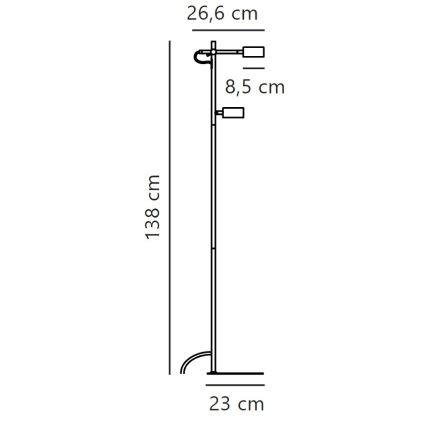 Lampadar LED dimabil Nordlux CLYDE 2xLED/4W/230V