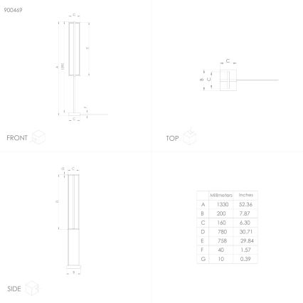 Lampadar LED dimabil LED/34W/230V 3000-6500K Eglo + telecomandă