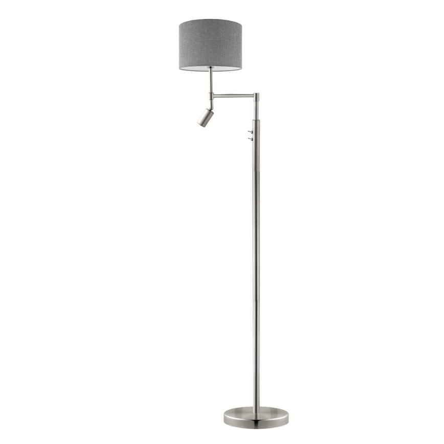 Lampadar LED Eglo TUNJA 1xE27/60W/230V + LED/2,1W d. 30 cm crom/gri
