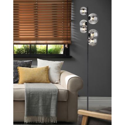 Lampadar Globo LED 6xG9/3,5W/230V fumuriu/negru