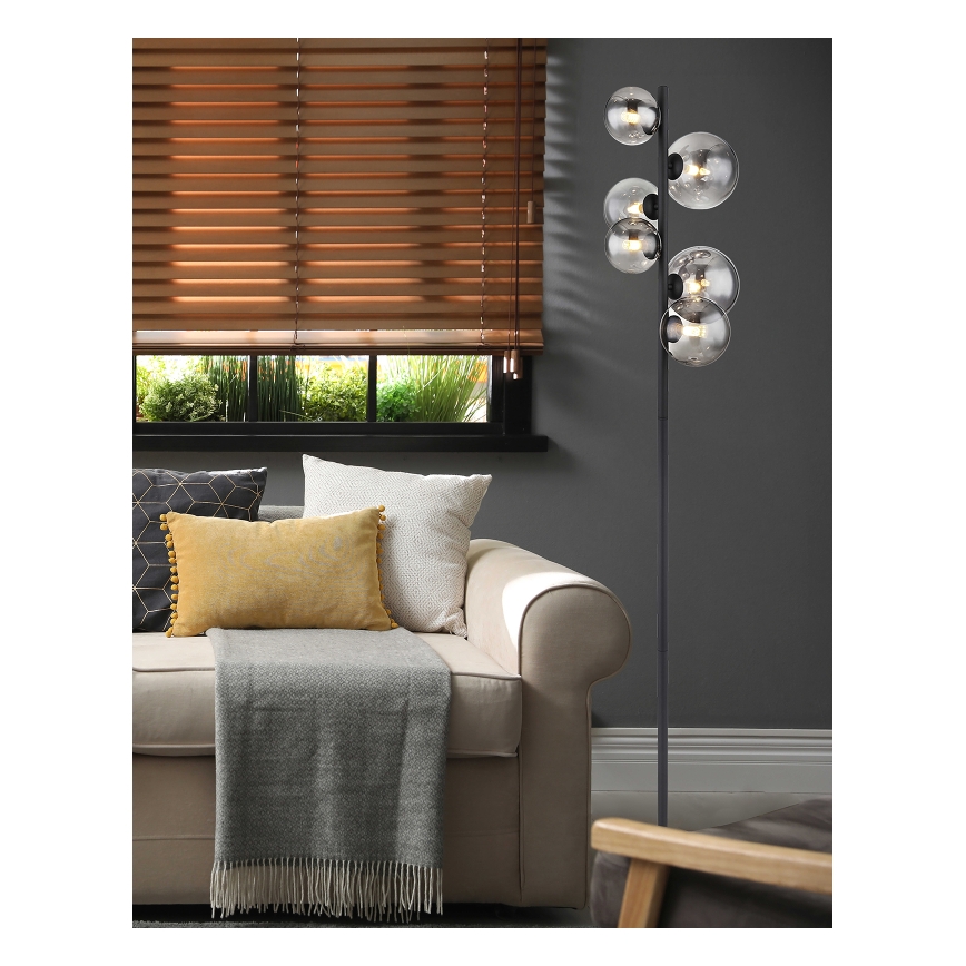 Lampadar Globo LED 6xG9/3,5W/230V fumuriu/negru