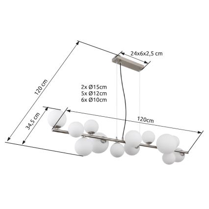 Lampadar Globo LED 13xG9/3,5W/230V alb