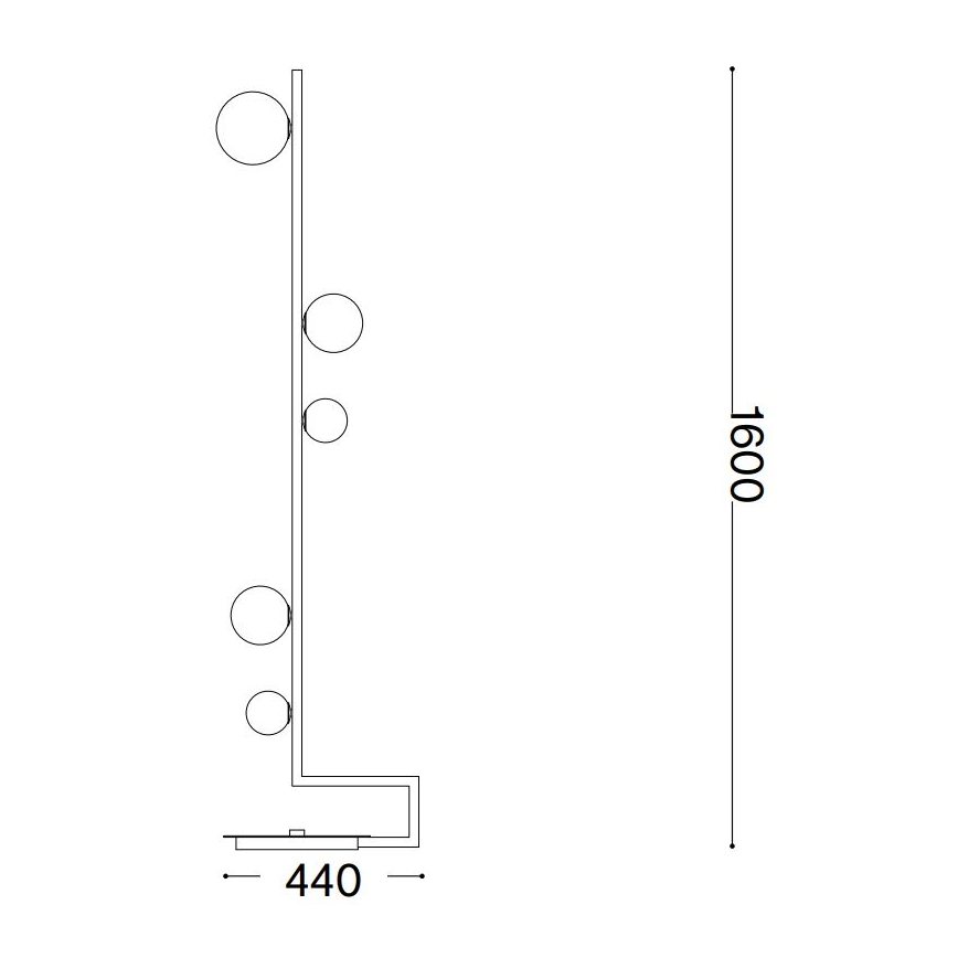 Lampadar LED Ideal Lux BIRDS 5xG9/3W/230V negru