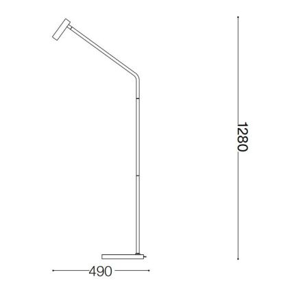 Lampadar LED Ideal Lux EASY LED/3,5W/230V CRI 90 negru
