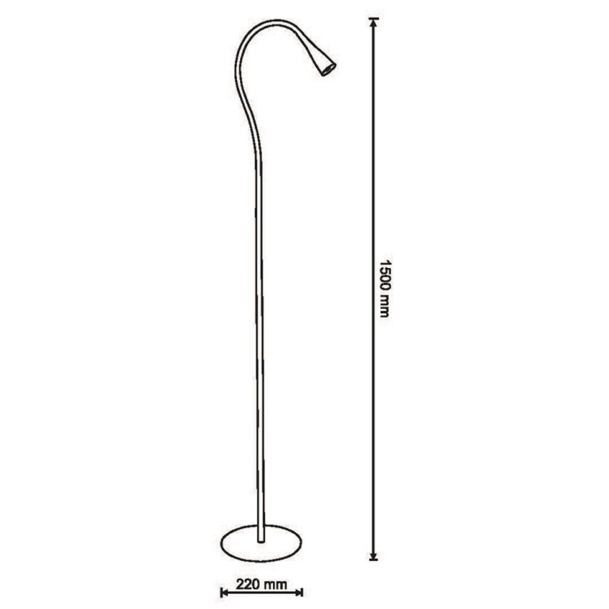 Lampadar LED MONACO 1xLED/4,2W/230V albă