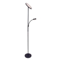 Lampadar LED NORA dimabil LED/25W/230V 2200/3000/4000K + LED/5W 3000K negru + telecomandă