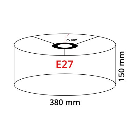 Lampadar LED TUNJA, 1x soclu E27, 20 W, 230 V, Ø 38 cm, crom mat/maro
