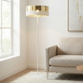 Lampadar LUX 1xE27/15W/230V alb/auriu