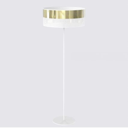 Lampadar LUX 1xE27/15W/230V alb/auriu