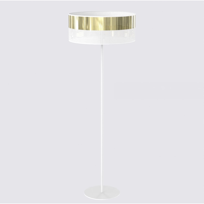 Lampadar LUX 1xE27/15W/230V alb/auriu
