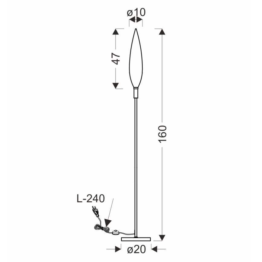 Lampadar NORDIC 1xG9/5W/230V negru/bej fumuriu