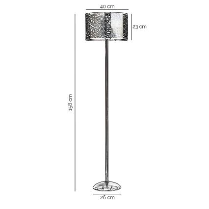 Lampadar ONLI BRUCE 1xE27/15W/230V crom mat