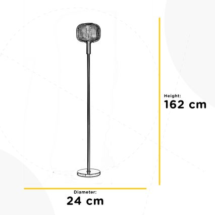 Lampadar ONLI DOROTY 1xE27/22W/230V albastru/auriu