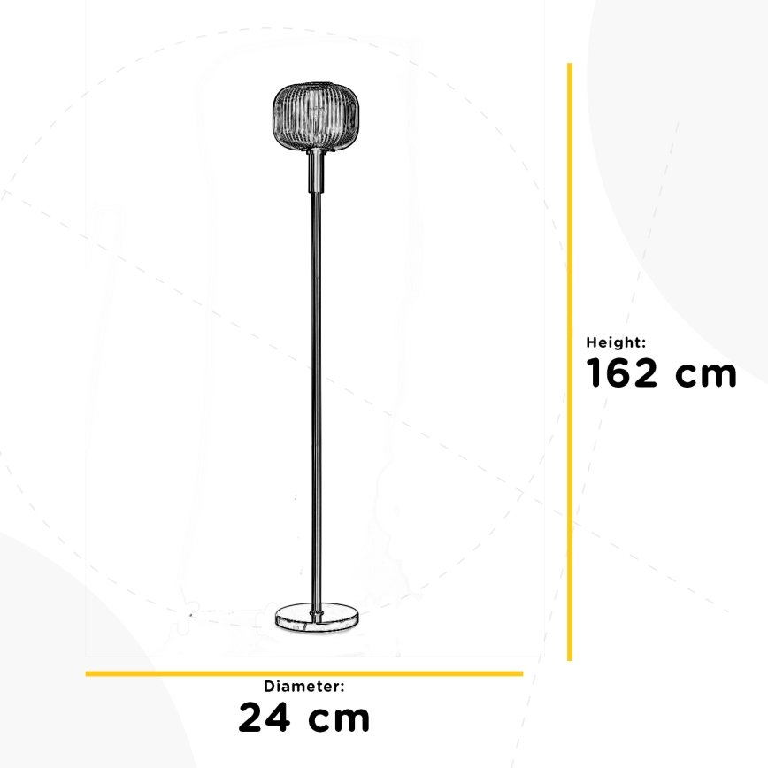 Lampadar ONLI DOROTY 1xE27/22W/230V albastru/auriu