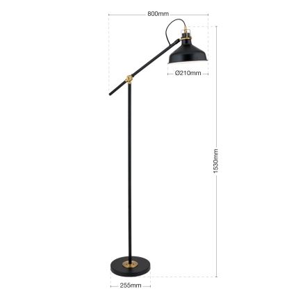 Lampadar SCHILLER 1xE27/40W/230V negru/bronz