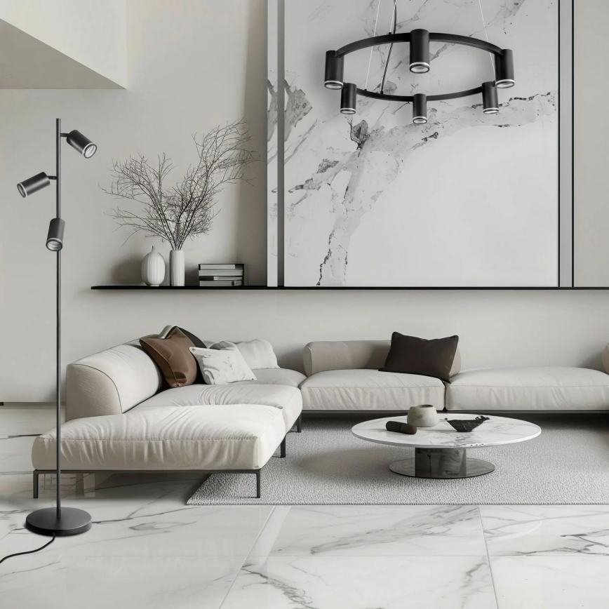 Lampadar PARIS 3xGU10/12W/230V negru