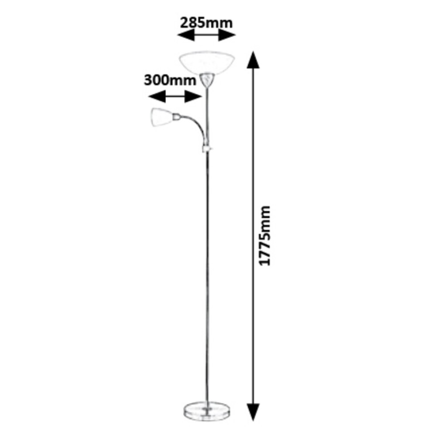Lampadar Rabalux 1xE27/40W/230V + 1xE14/40W/230V