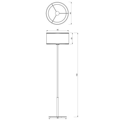 Lampadar RATTAN 1xE27/60W/230V ratan