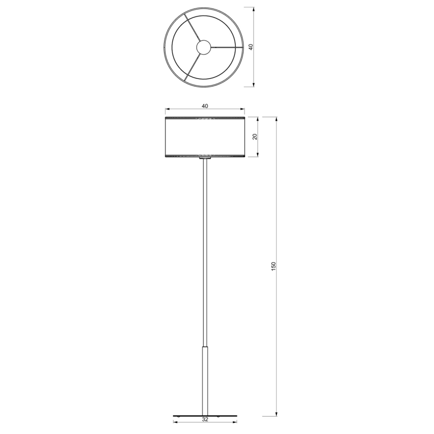 Lampadar RATTAN 1xE27/60W/230V ratan