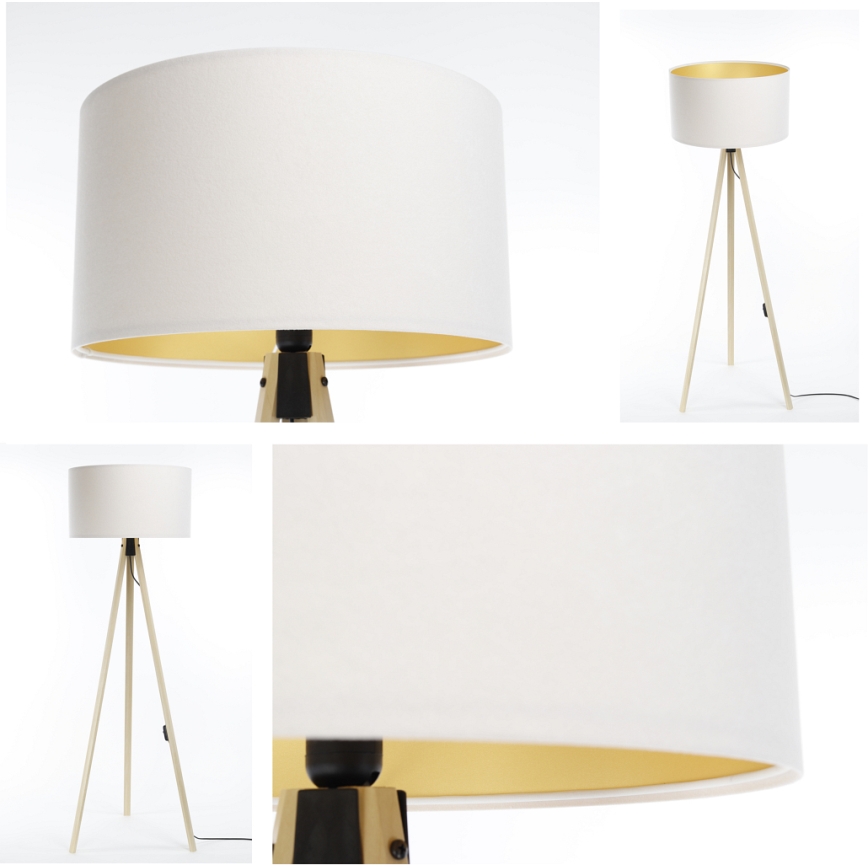 Lampadar STANDART 1xE27/60W/230V alb/bej