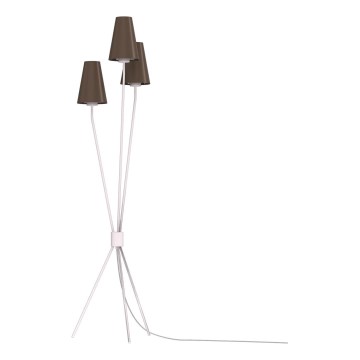 Lampadar TREFOT 3xE14/15W/230V maro/crem