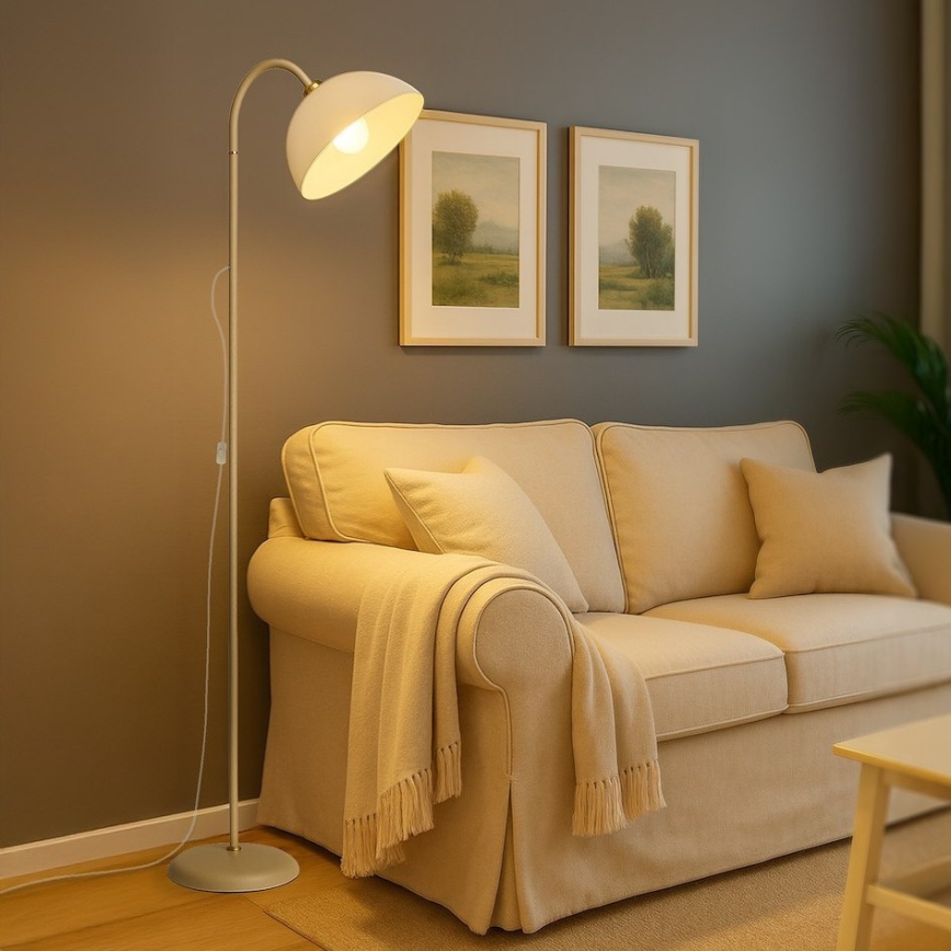 Lampadar ZACK, 1x E27, 15 W, 230 V, bej