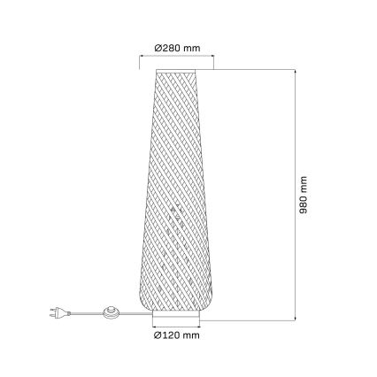 Lampadar ZANZIBAR 1xE27/20W/230V bej