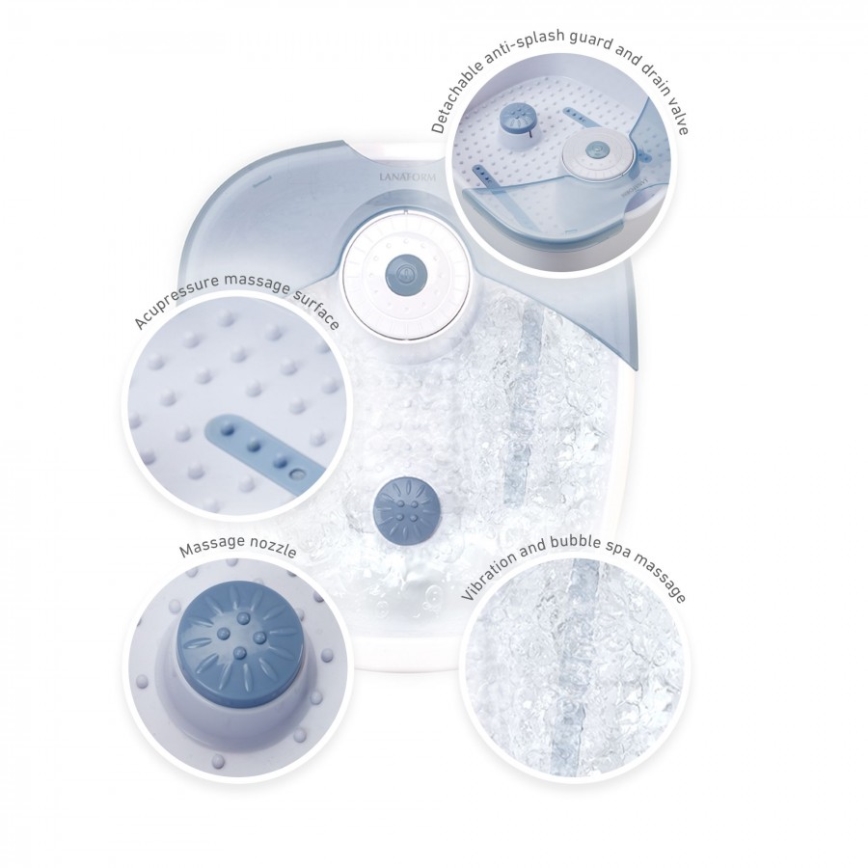 Lanaform - Baie de masaj pentru picioare FOOT SPA 60W/230V