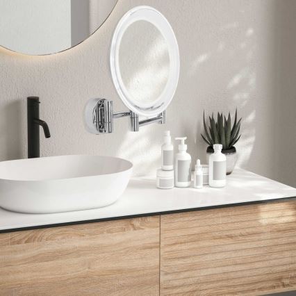 Lanaform - Oglindă cosmetică de perete cu LED WALL LED/4xAAA