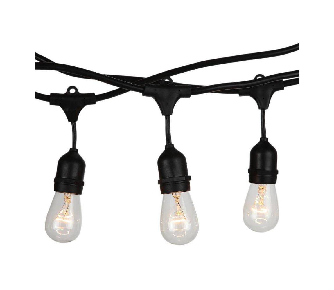 Lanț de exterior STRING 15m 15xE27/40W/230V IP65