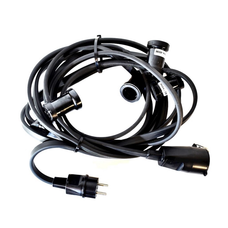 Lanț decorativ de exterior GIRLANDA 17 m 15xE27/15W/230V IP44