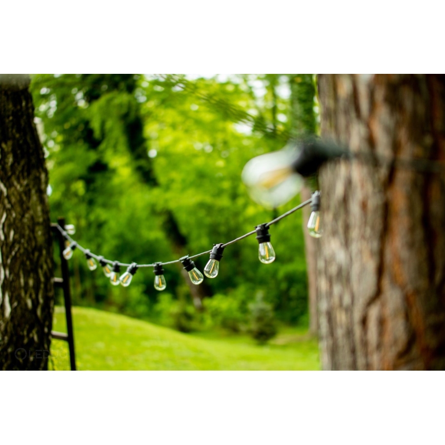 Lanț decorativ de exterior MIMOSA 20xE27/1,3W/230V IP44 10m