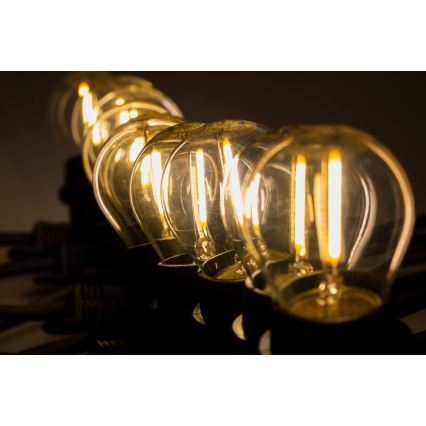 Lanț decorativ de exterior MIMOSA 20xE27/1,3W/230V IP44 10m