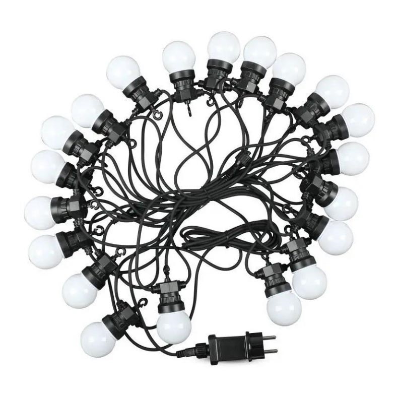 Lanț LED de exterior STRING 10m 20xLED/0,5W/24/230V 3000K IP44