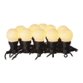 Lanț LED decorativ de exterior 10xLED/10m IP44 alb