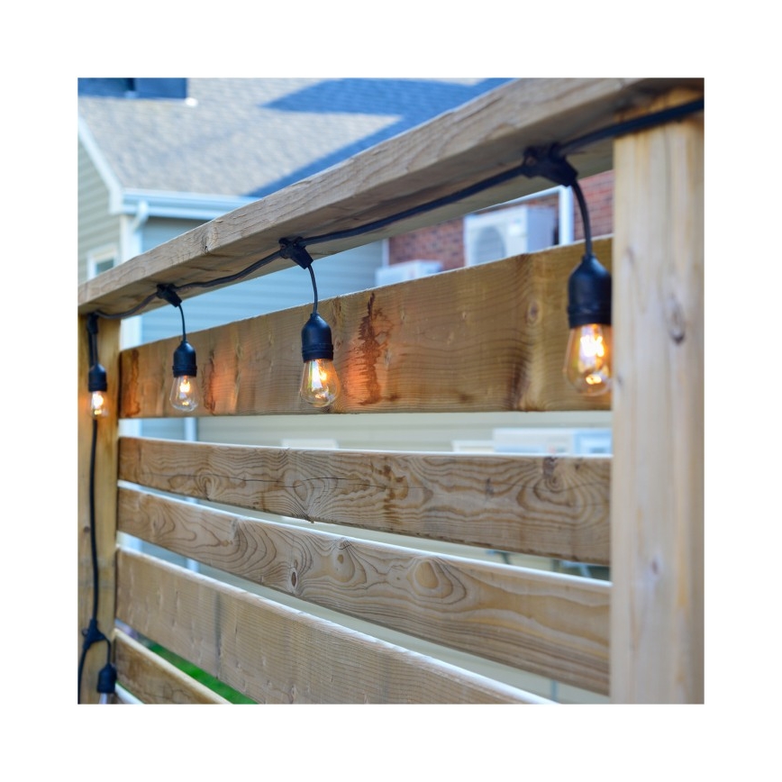 Lanț LED decorativ de exterior BAJA ST64 20xE27/1W/230V 10,9m IP44 alb cald