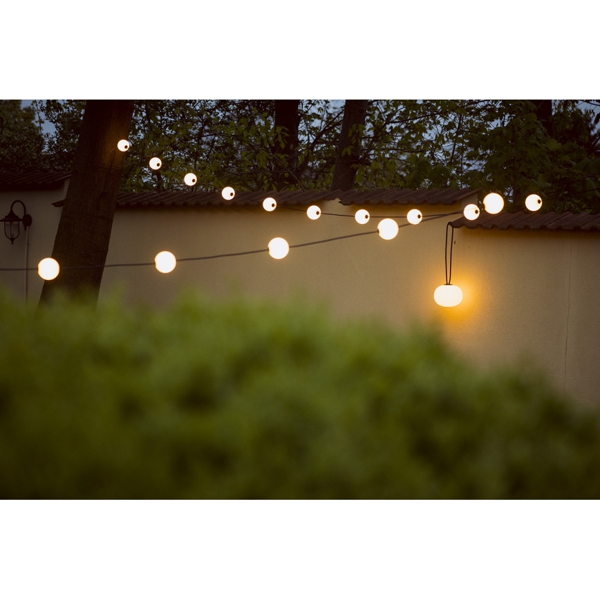 Lanț LED decorativ de exterior GARLAND STONO 10xLED/10W/230V 6m IP67