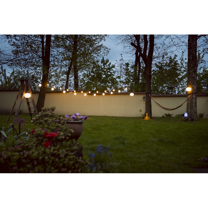 Lanț LED decorativ de exterior GARLAND STONO 10xLED/10W/230V 6m IP67
