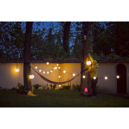 Lanț LED decorativ de exterior GARLAND STONO 10xLED/10W/230V 6m IP67