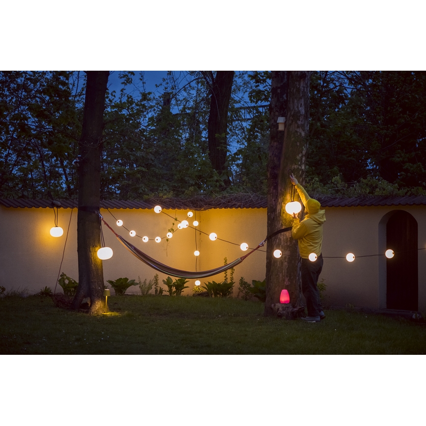 Lanț LED decorativ de exterior GARLAND STONO 10xLED/10W/230V 6m IP67