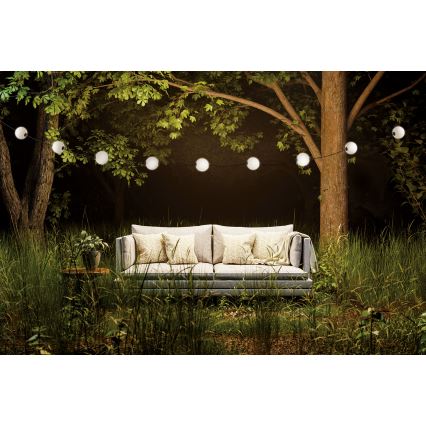 Lanț LED decorativ de exterior GARLAND STONO 10xLED/10W/230V 6m IP67