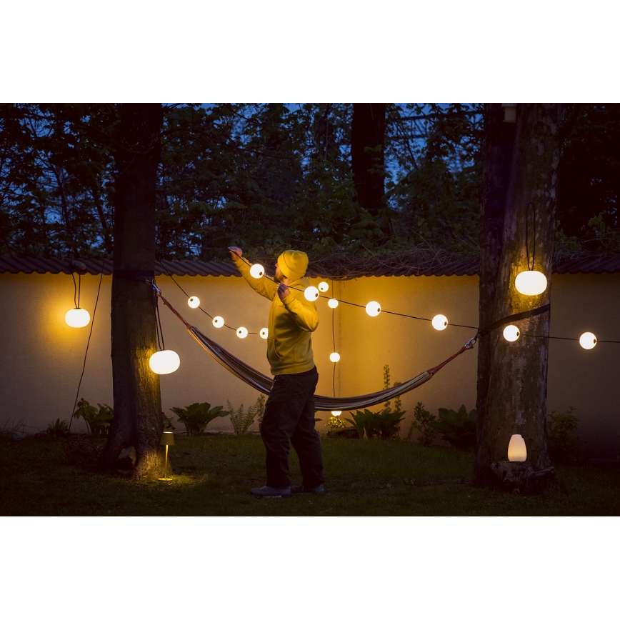 Lanț LED decorativ de exterior GARLAND STONO 10xLED/10W/230V 6m IP67