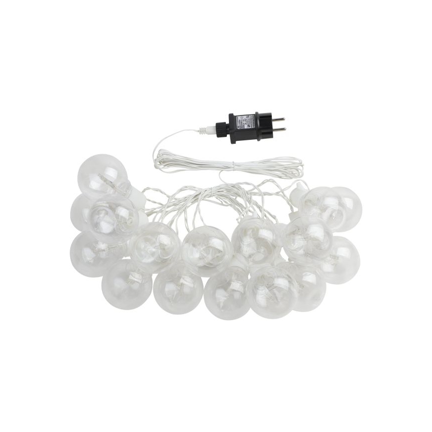 Lanț LED decorativ de exterior 16xLED/0,064W/24V IP44 alb Eglo