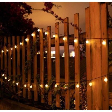 Lanț LED solar 6,9m 50xLED/1,2V